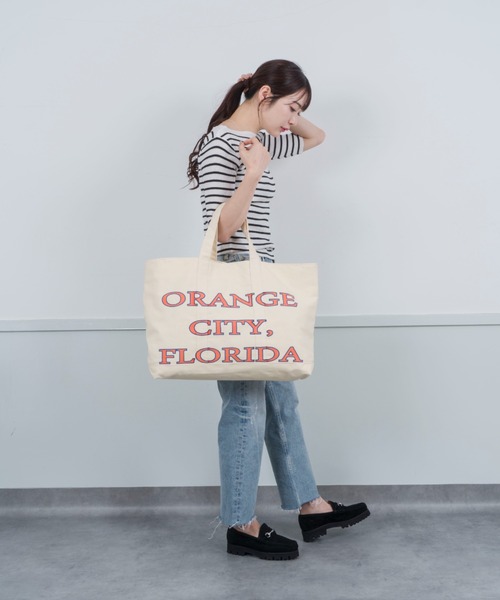 The Bagmati（ザバグマティ）の「【THE BAGMATI/ザ・バグマティー】ユニセックス コットンキャンバスバッグ　トートバッグ ラージサイズ（トートバッグ・レディース・ライトブルー/クリーム/ベージュ・FREE）」の12枚目の写真