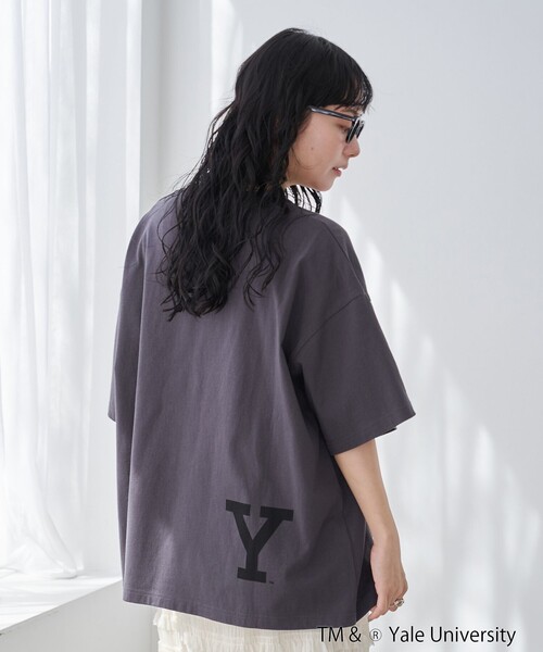 coen(コーエン)の「YALE別注 ゆるシルエットTシャツ(Tシャツ/カットソー・レディース・ライトブルー/クリーム/オフホワイト/ダークグレー・L/M)」の13枚目の写真