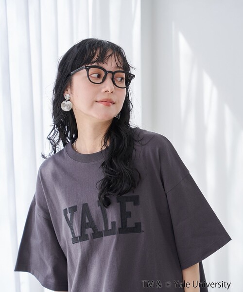 coen(コーエン)の「YALE別注 ゆるシルエットTシャツ(Tシャツ/カットソー・レディース・ライトブルー/クリーム/オフホワイト/ダークグレー・L/M)」の14枚目の写真