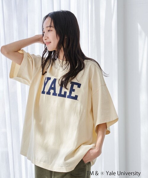 coen(コーエン)の「YALE別注 ゆるシルエットTシャツ(Tシャツ/カットソー・レディース・ライトブルー/クリーム/オフホワイト/ダークグレー・L/M)」の20枚目の写真
