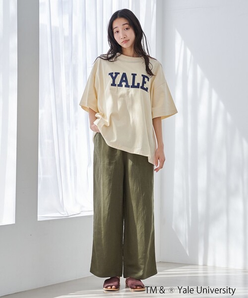 coen(コーエン)の「YALE別注 ゆるシルエットTシャツ(Tシャツ/カットソー・レディース・ライトブルー/クリーム/オフホワイト/ダークグレー・L/M)」の22枚目の写真