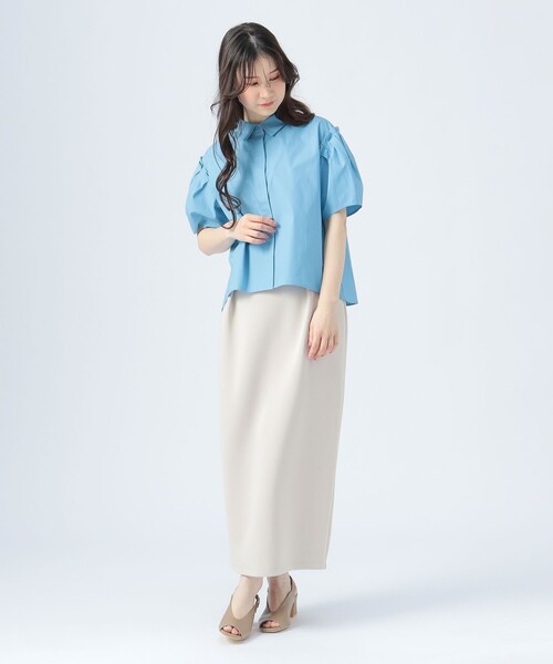 BEAMS HEART（ビームスハート）の「【3色展開】肩タック ビッグ シャツ（シャツ/ブラウス・レディース・オフホワイト/サックスブルー/ブラック・FREE）」の8枚目の写真