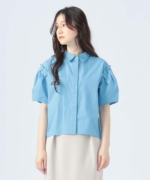 BEAMS HEART（ビームスハート）の「【3色展開】肩タック ビッグ シャツ（シャツ/ブラウス・レディース・オフホワイト/サックスブルー/ブラック・FREE）」の11枚目の写真