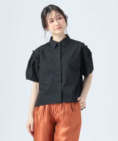 BEAMS HEART（ビームスハート）の「【3色展開】肩タック ビッグ シャツ（シャツ/ブラウス・レディース・オフホワイト/サックスブルー/ブラック・FREE）」の14枚目の写真