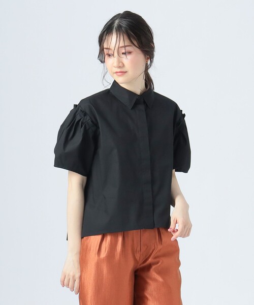 BEAMS HEART（ビームスハート）の「【3色展開】肩タック ビッグ シャツ（シャツ/ブラウス・レディース・オフホワイト/サックスブルー/ブラック・FREE）」の15枚目の写真
