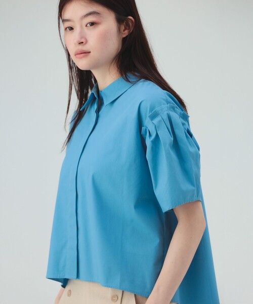 BEAMS HEART(ビームスハート)の「【8/13値下げ】肩タック ビッグ シャツ(シャツ/ブラウス・レディース・オフホワイト/サックスブルー/ブラック・FREE)」の7枚目の写真