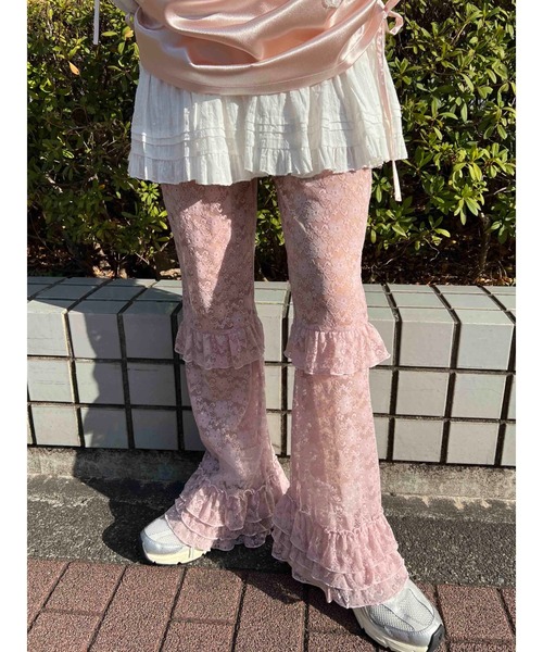 WC（ダブル シー）の「《アップデートで新登場！》フリルレースパンツ（その他パンツ・レディース・ブラック/ホワイト/ピンク・FREE）」の3枚目の写真