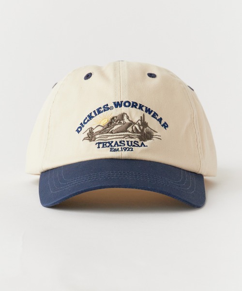 Dickies（ディッキーズ）の「Dickies/ディッキーズ EX 2TONE MOUNTAIN EMBROIDERY CAP キャップ（キャップ・メンズ・アイボリー/ブラウン/ブラック/ダークネイビー・FREE）」の5枚目の写真
