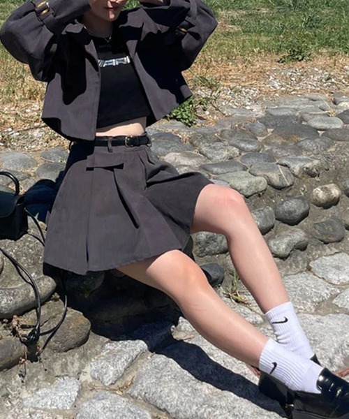 merrylatte（メリーラテ）の「ショート丈トレンチコート（トレンチコート・レディース・チャコール・FREE）」の11枚目の写真