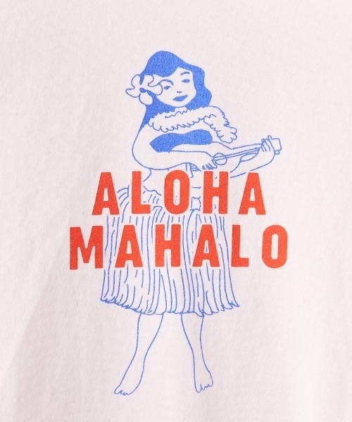 FUNG/ファング] ALOHA MAHALO カットオフプリントTシャツ（T