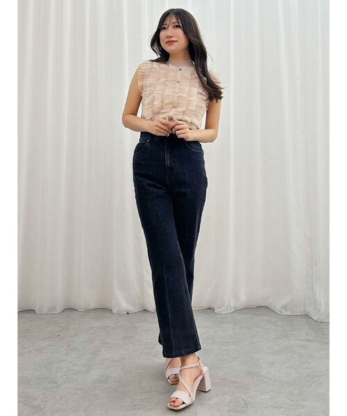 MERCURYDUO（マーキュリーデュオ）の「ブーツカットデニムパンツ（デニムパンツ・レディース・ブルー/ブラック・MEDIUM/SMALL）」の17枚目の写真