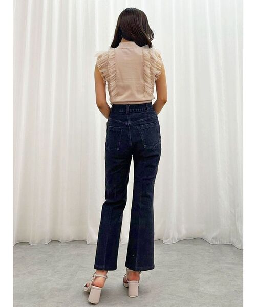 MERCURYDUO（マーキュリーデュオ）の「ブーツカットデニムパンツ（デニムパンツ・レディース・ブルー/ブラック・MEDIUM/SMALL）」の19枚目の写真