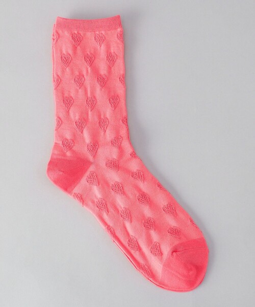 coen（コーエン）の「【再入荷・新色登場】ハート ジャガード ソックス（ソックス/靴下・レディース・ターコイズブルー/オフホワイト/ブラック/ピンク/レッド/コバルトブルー/ロイヤルブルー/その他1/その他2・FREE）」の9枚目の写真