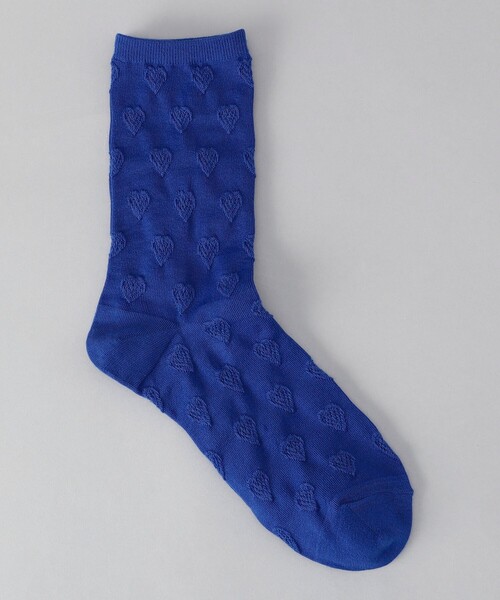 coen（コーエン）の「【再入荷・新色登場】ハート ジャガード ソックス（ソックス/靴下・レディース・ターコイズブルー/オフホワイト/ブラック/ピンク/レッド/コバルトブルー/ロイヤルブルー/その他1/その他2・FREE）」の5枚目の写真