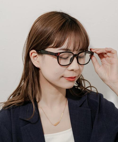 SMELLY(スメリー)の「ウェリントンタイプダテメガネ(メガネ・レディース・ブラウン系その他/ブラック・-)」の1枚目の写真