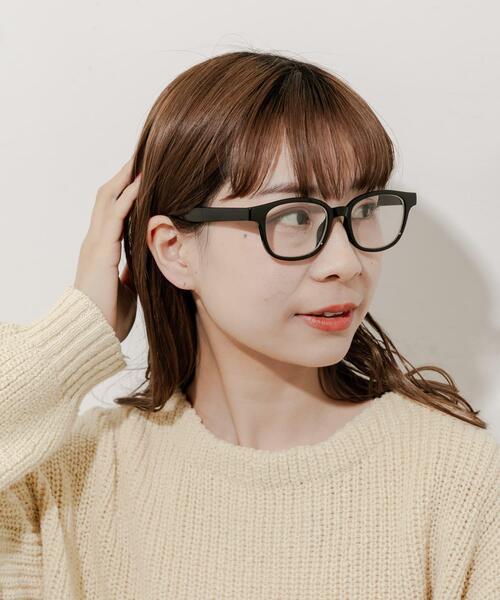 SMELLY(スメリー)の「ウェリントンタイプダテメガネ(メガネ・レディース・ブラウン系その他/ブラック・-)」の4枚目の写真