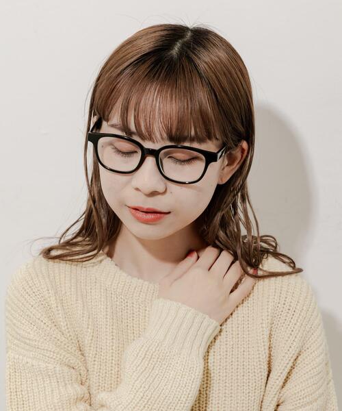 SMELLY(スメリー)の「ウェリントンタイプダテメガネ(メガネ・レディース・ブラウン系その他/ブラック・-)」の5枚目の写真