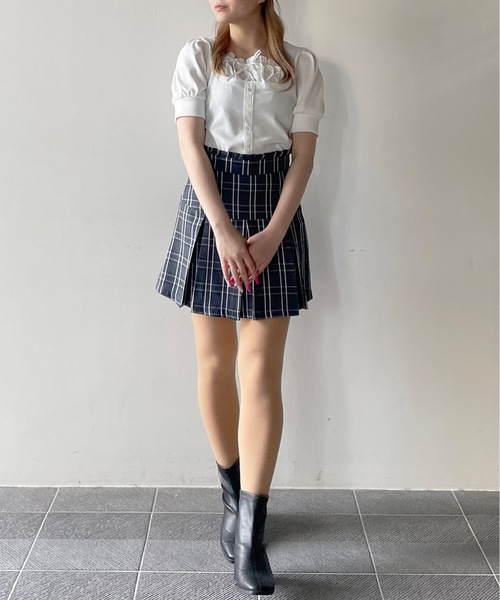 one way（ワンウェイ）の「レイヤード風半袖カットソー（Tシャツ/カットソー・レディース・グレー/ブラック/ホワイト/ピンク・FREE）」の6枚目の写真