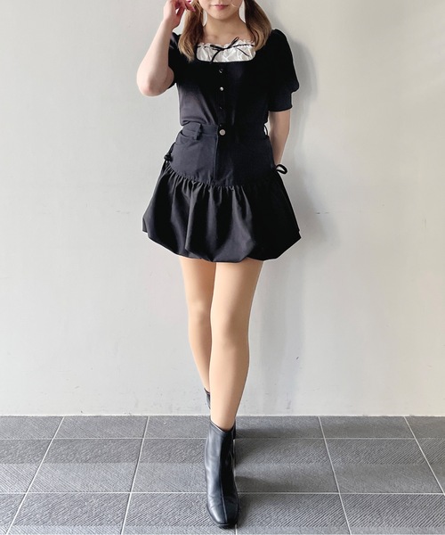 レイヤード風半袖カットソー（Tシャツ/カットソー）｜one way