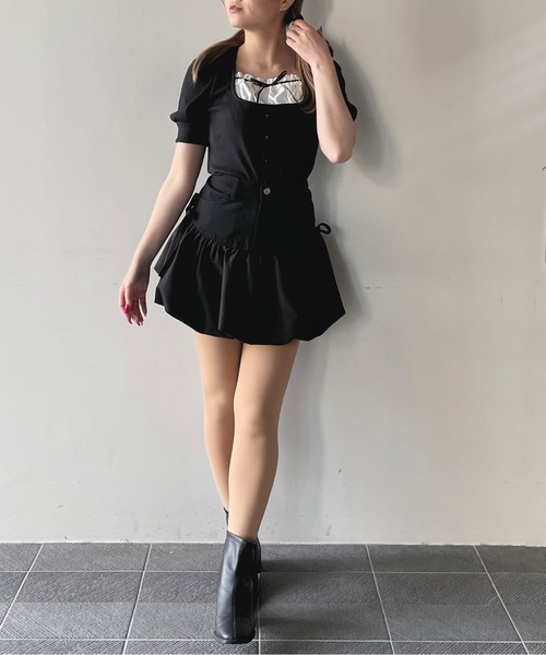 one way（ワンウェイ）の「レイヤード風半袖カットソー（Tシャツ/カットソー・レディース・グレー/ブラック/ホワイト/ピンク・FREE）」の13枚目の写真