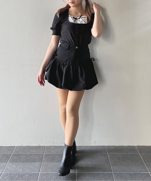 one way（ワンウェイ）の「レイヤード風半袖カットソー（Tシャツ/カットソー・レディース・グレー/ブラック/ホワイト/ピンク・FREE）」の14枚目の写真