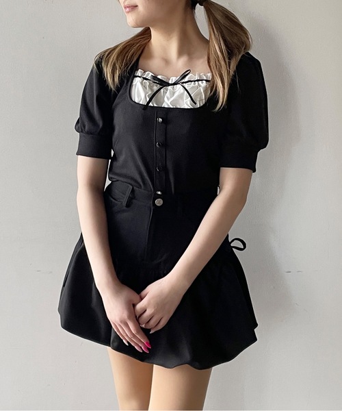 one way（ワンウェイ）の「レイヤード風半袖カットソー（Tシャツ/カットソー・レディース・グレー/ブラック/ホワイト/ピンク・FREE）」の11枚目の写真