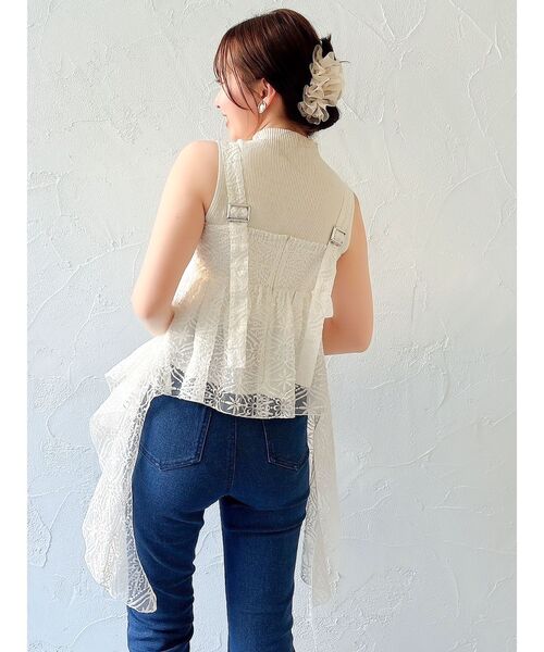 dazzlin（ダズリン）の「レースビッグフリルブラウス（シャツ/ブラウス・レディース・オフホワイト・FREE）」の7枚目の写真