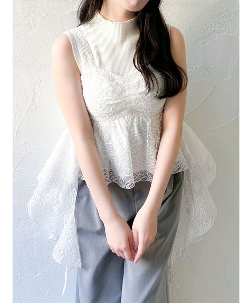 dazzlin（ダズリン）の「レースビッグフリルブラウス（シャツ/ブラウス・レディース・オフホワイト・FREE）」の15枚目の写真