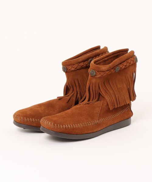 Minnetonka(ミネトンカ)の「【RS】【MINNETONKA】ハイ トップ バック ジッパー ブーツ HI TOP BACK ZIP BOOTS(ブーツ・レディース・ダークブラウン/グレー/ライトブラウン/ブラウン・US5.5/US5)」の2枚目の写真