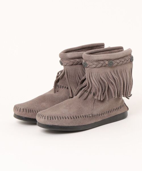 Minnetonka(ミネトンカ)の「【RS】【MINNETONKA】ハイ トップ バック ジッパー ブーツ HI TOP BACK ZIP BOOTS(ブーツ・レディース・ダークブラウン/グレー/ライトブラウン/ブラウン・US5.5/US5)」の3枚目の写真