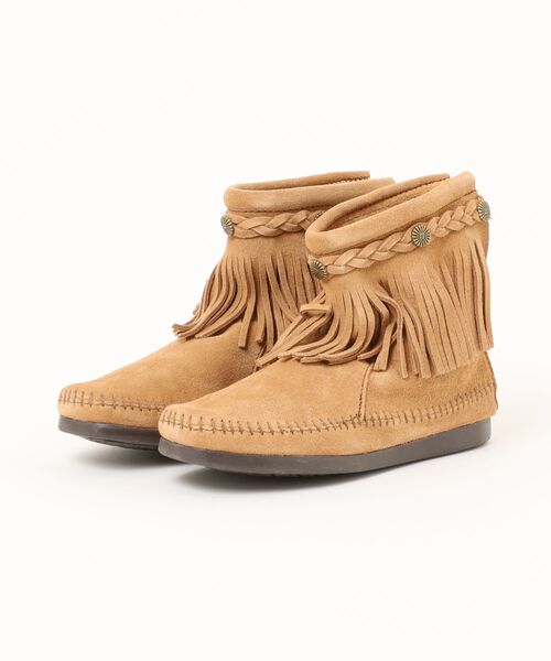 Minnetonka(ミネトンカ)の「【RS】【MINNETONKA】ハイ トップ バック ジッパー ブーツ HI TOP BACK ZIP BOOTS(ブーツ・レディース・ダークブラウン/グレー/ライトブラウン/ブラウン・US5.5/US5)」の4枚目の写真