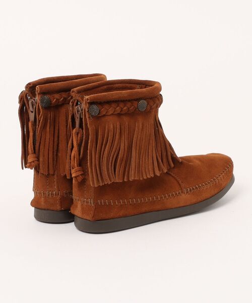 Minnetonka(ミネトンカ)の「【RS】【MINNETONKA】ハイ トップ バック ジッパー ブーツ HI TOP BACK ZIP BOOTS(ブーツ・レディース・ダークブラウン/グレー/ライトブラウン/ブラウン・US5.5/US5)」の5枚目の写真