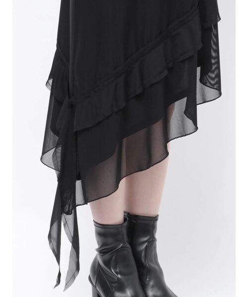 EMODA（エモダ）の「ラッフルアシンメトリーミディスカート（スカート・レディース・ブラック/その他・SMALL/MEDIUM）」の8枚目の写真