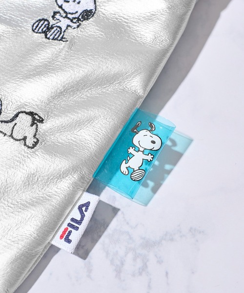 FILA(フィラ)の「【FILA フィラ × PEANUTS】フロント刺繍 ドローストリングミニショルダーバッグ(ショルダーバッグ・レディース・ホワイト/ブラック/シルバー・FREE)」の14枚目の写真