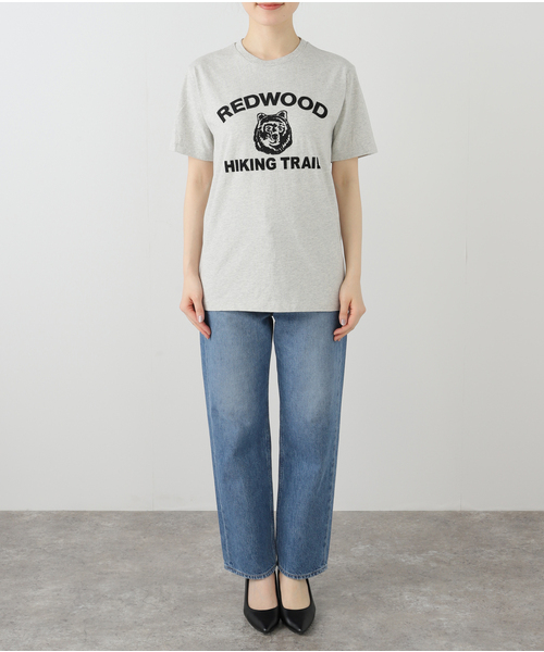 MIXTA（ミクスタ）の「MIXTA/ミクスタ REDWOOD TEE MXT1010003（Tシャツ/カットソー・レディース・ライトグレー/キャメル・FREE）」の7枚目の写真