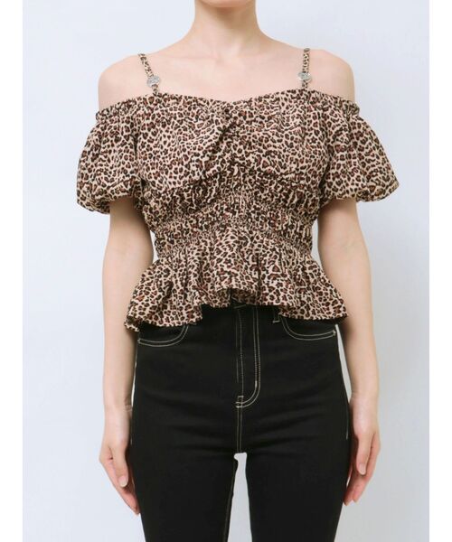 GYDA（ジェイダ）の「GDチャームオフショルブラウス（シャツ/ブラウス・レディース・その他1/ブラック/オフホワイト・FREE）」の22枚目の写真