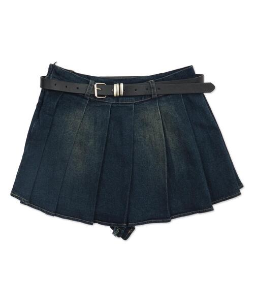 dispark(ディスパーク)の「DISPARK/プリーツブラストミニスカパン(デニムスカート・レディース・インディゴブルー・SMALL/MEDIUM)」の8枚目の写真