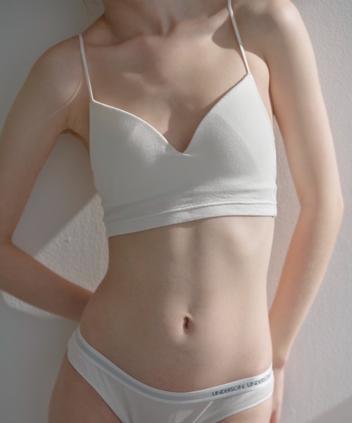 UNDERSON UNDERSON（アンダーソン アンダーソン）の「ファッションヘルシーブラ（ブラジャー・レディース・オフホワイト/ブラック・1/0/2）」の2枚目の写真