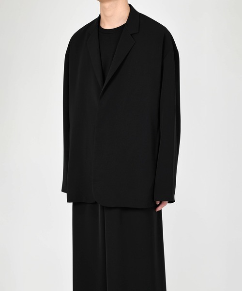 LAD MUSICIAN（ラッドミュージシャン）の「POLYESTER TWILL UNCONSTRUCTED BIG JACKET（その他アウター・メンズ・ブラック/ネイビー系・42/44/46）」の4枚目の写真