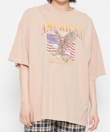【spiritoso】AMERICANプリント イーグルＴシャツ(CP)