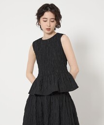 UNITED ARROWS（ユナイテッドアローズ）の「シャーリングジャガード ノースリーブブラウス（シャツ/ブラウス・レディース）」