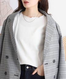 メロウリブ5分袖カットソー
