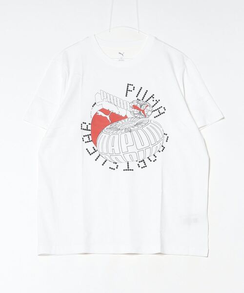 PUMA(プーマ)の「プーマ PUMA GRAPHICS エクゼキューション Tシャツ_(Tシャツ/カットソー・メンズ・トップグレー/ホワイト/ブラック・LL/3L/S/M/L)」の1枚目の写真