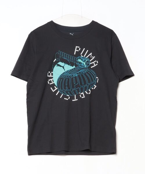 PUMA(プーマ)の「プーマ PUMA GRAPHICS エクゼキューション Tシャツ_(Tシャツ/カットソー・メンズ・トップグレー/ホワイト/ブラック・LL/3L/S/M/L)」の2枚目の写真