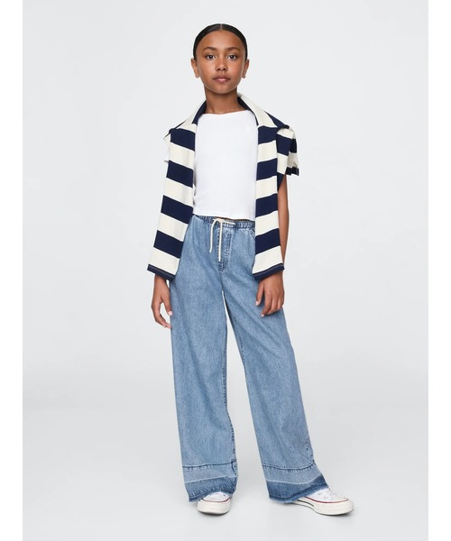 GAP(ギャップ)の「ウルトラソフト イージーウエスト バギーデニム (キッズ)(デニムパンツ・キッズ・インディゴブルー・160cm/150cm/140cm/130cm/120cm/110cm)」の2枚目の写真