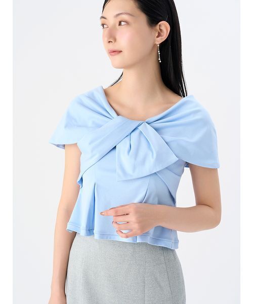 セルフォードリボンモチーフカットソー リボンモチーフカットソー（カットソー/Tシャツ）｜CELFORD