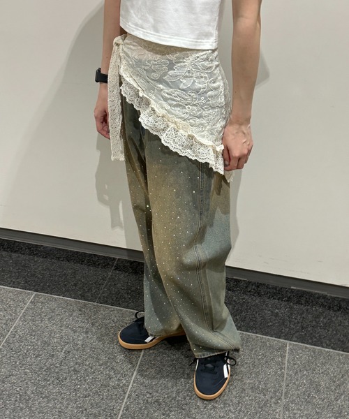 WEGO(ウィゴー)の「WEGO/マルチレースラップスカート(スカート・レディース・アイボリー・FREE)」の1枚目の写真