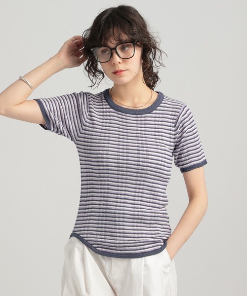 ボーダー カットソー BORDER CREWNECKーP SS