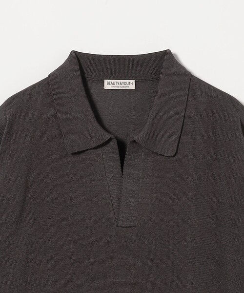 UNITED ARROWS スキッパーニットポロ M UNITED ARROWS（ユナイテッドアローズ）の「スキッパー ニット