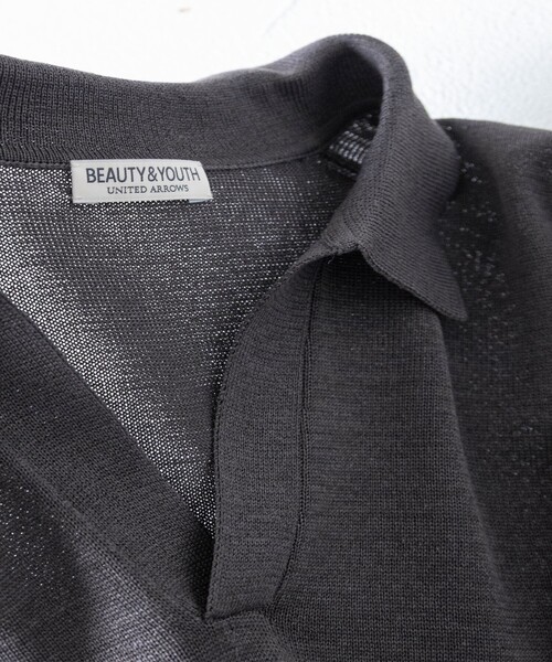 【値下終了】UNITED ARROWS シャイン ギマ ポロ スキッパー ニット BEAUTY&YOUTH UNITED ARROWS｜シャイン ギマ ポロ スキッパー
